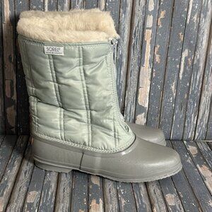 SOREL Kaufman Canada Zip Up Water-Proof Winter Boots - Women’s 10 - Green